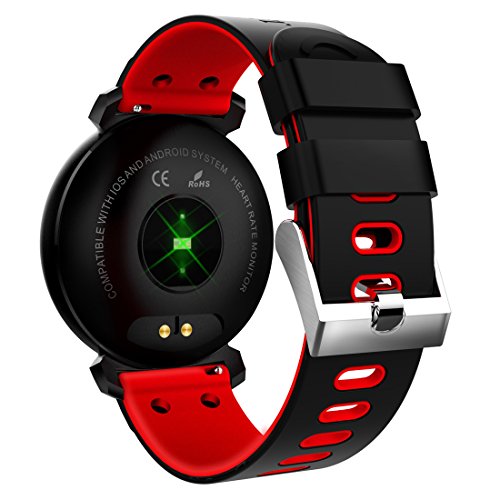Fitness Tracker, Pard Swimming / Cycling Smart Watch, OLED HD Color Screen Heart Rate / Blood Pressure / Sleep Monitor, Sports Smart Bracelet for Android and iOS, Red - Thumbnail 6