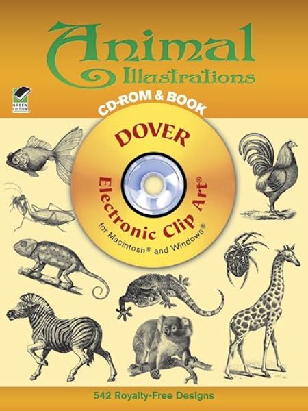 Animal Illustrations Cd Rom And Book Dover Electronic Clip Art Dover Carol Belanger Grafton Amazon Com Books
