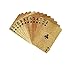 BUYDEAL Playing Cards Regular Index PVC Playing Cards,Waterproof Playing Cards ,2-Deck (Golden)