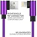 Boost Chargers 3-Pack 6FT Charging Cable Nylon Braided 90 Degree Fast Charging USB Power Charge & Sync Cord Compatible with iPhone XR XS MAX X iPhone 8 8Plus 7 Plus 6S 6S Plus 6 5 SE- Purple