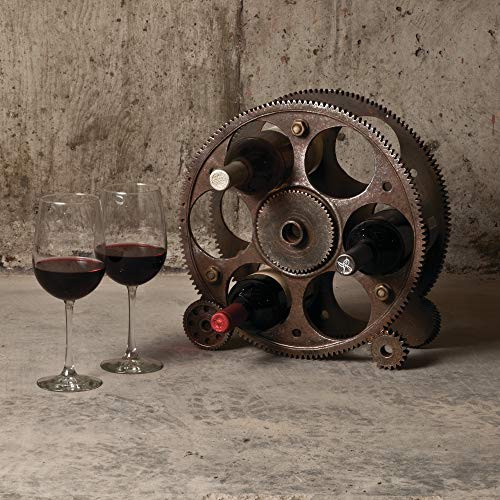 Foster & Rye Gears And Wheels Countertop Wine Rack, High Quality