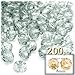 The Crafts Outlet 200pc Faceted Plastic Transparent Beads Round 8mm Clear Beads