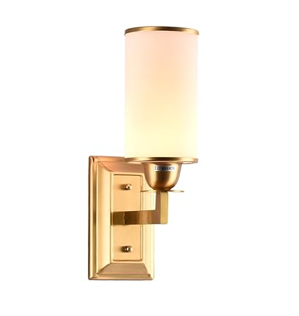 Apbeam Rustic Wall Sconce White Glass Lampshade Wall Mounted