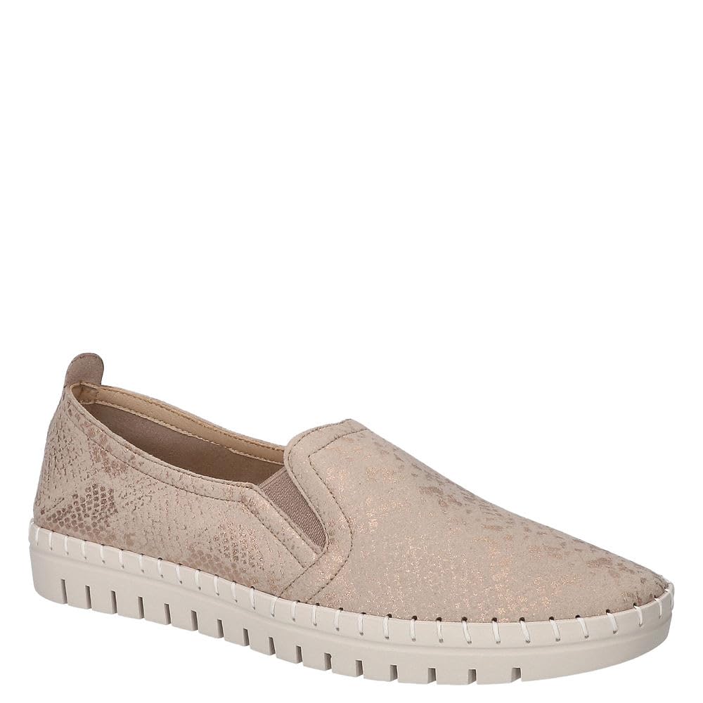 Easy Street Women’s Fresh Sneaker, Champagne Snake, 7.5 Narrow