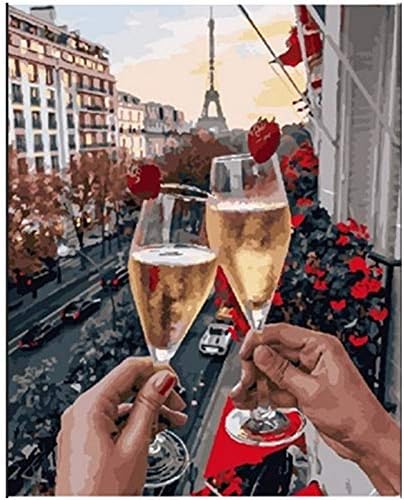 Moonyue Painting By Numbers Diy 40x50 50x65cm Romantic Couple Still Life Canvas Wedding Decoration Art Picture Gift 50x65cm no frame B