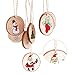 Caydo 20 Pcs 2.4-2.8 Inch Unfinished Wood Slices with Holes and 33 Feet Twine String for Home Hanging Decorations and Wedding Ornaments
