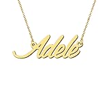 Aoloshow 18k Gold Plated Adele Necklace with Name