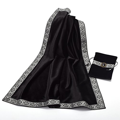 BLESSUME Atar Tarot Table Cloth and Pouch Black