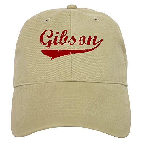 CafePress - Gibson (red vintage) Cap - Baseball Cap with Adjustable Closure, Unique Printed Baseball Hat