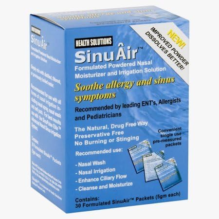 SinuAir Powdered Saline 30 Convenient Packets (Pack of 3) Fx&amp;kH