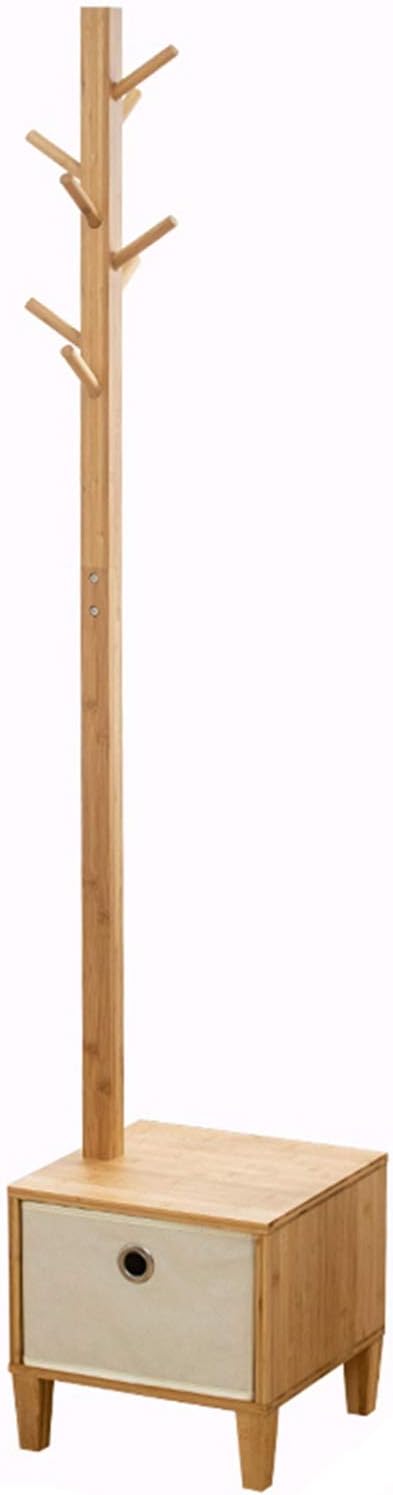 XINGLL Perchero De Madera De Árbol Con Cajón, Soporte De Carga Fuerte Y