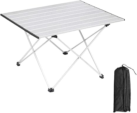Amazon J Ouuo アウトドアロールテーブル キャンプピクニックテーブル 折りたたみテーブル アルミニウム合金 収納袋付き サイドテーブル キャンプ用品 q 焚き火 登山 ツーリング 釣りに適合 組立簡単 超軽量 収納便利 コンソールテーブル オンライン通販
