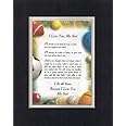 Touching and Heartfelt Poem for Sons - Because I Love You Son Poem on 11 x 14 inches Double Beveled Matting (Black on White)