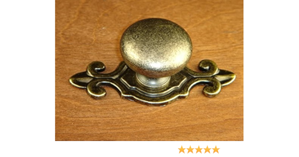 Sonoma Cabinet Hardware Pocomo Knob With Flure De Lis Backplate Antique Brass Amazon Com