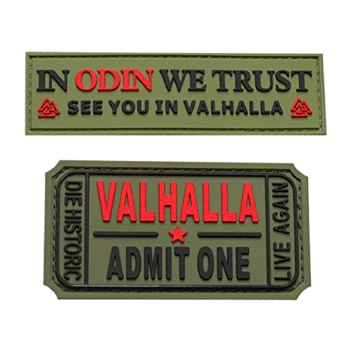 IN Odin We trust Ticket to Valhalla Admit One Patch (Bundle PVC Rubber- Mtu2-W3)