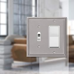 Amerelle 77TRBN Metro Line Wallplate, 1 Toggle / 1