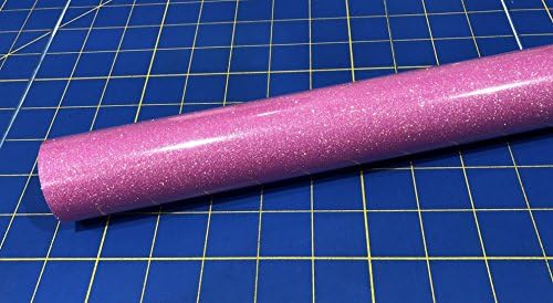 Siser EasyWeed Glitter Iron On Heat Transfer 3' Roll, 20" x 36" Roll, (1yard) Plus Tips for Heat Transfer Application Brochure (Translucent Pink)