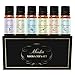 Essential Oils by Mooka, Top 6 100% Pure Therapeutic Grade Aromatherapy Essential Oil Set & Kit for Diffusers (Lavender, Tea Tree, Eucalyptus, Lemongrass, Sweet Orange, Peppermint) w/Free E-Book