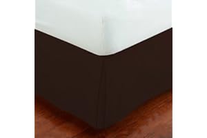 MK HOME MK Collection King Size Solid Brown Pleated Bed Skirt New