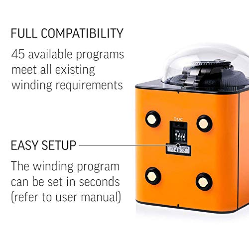 Fancy Brick Stackable Watch Winder for Single Automatic Watch (with AC Adapter) (Orange)