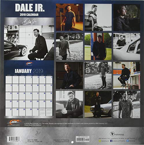 Dale Earnhardt Jr 2019 Wall Calendar (12