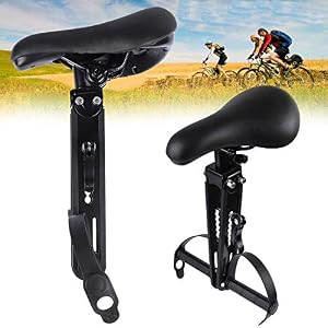 Kids Bike Seat for Mountain Bikes, Detachable Front Mounted Bicycle Seats for Children 2-5 Years Old (Seat & Handle)