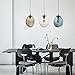 Casamotion Pendant Lighting Handblown Glass Drop ceiling lights, Organic Contemporary Style Hanging Light, Grey blue