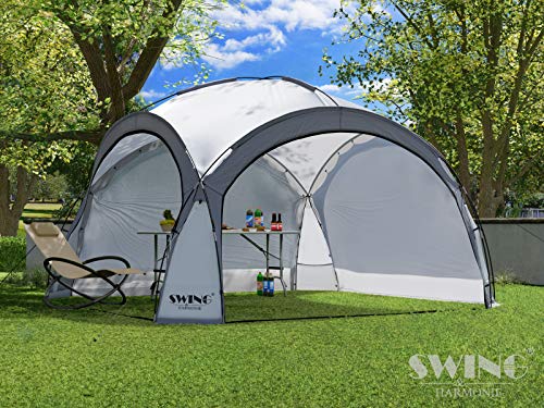Swing & Harmonie LED Event Pavillon 3,6 x 3,6m DomeShelter Garten Pavillion inkl. Solarmodul Pavilion Designer… – Bild 5