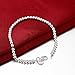 Cutesmile Fashion Jewelry 925 Sterling Silver 4mm Lucky Round Beads Bracelet for Women
