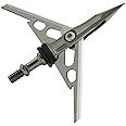 RAGE Hypodermic 2-Blade 100 Grain Broadhead with Exclusive Hybrid Tip, One Piece Stainless Steel Ferrule, Shock Collar Technology, .035” Stainless Steel Blades and a 2”+ Expandable Cut - 3 Pack