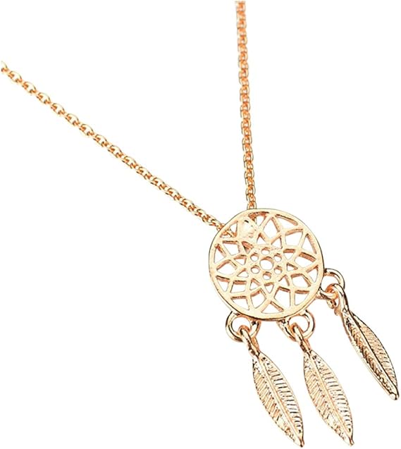Dream Catcher Necklace Women's Bohemian Dreamcatcher Feather Drop
