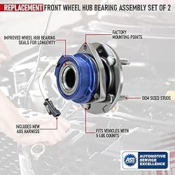 Front Wheel Hub Bearing Assembly - Set of 2