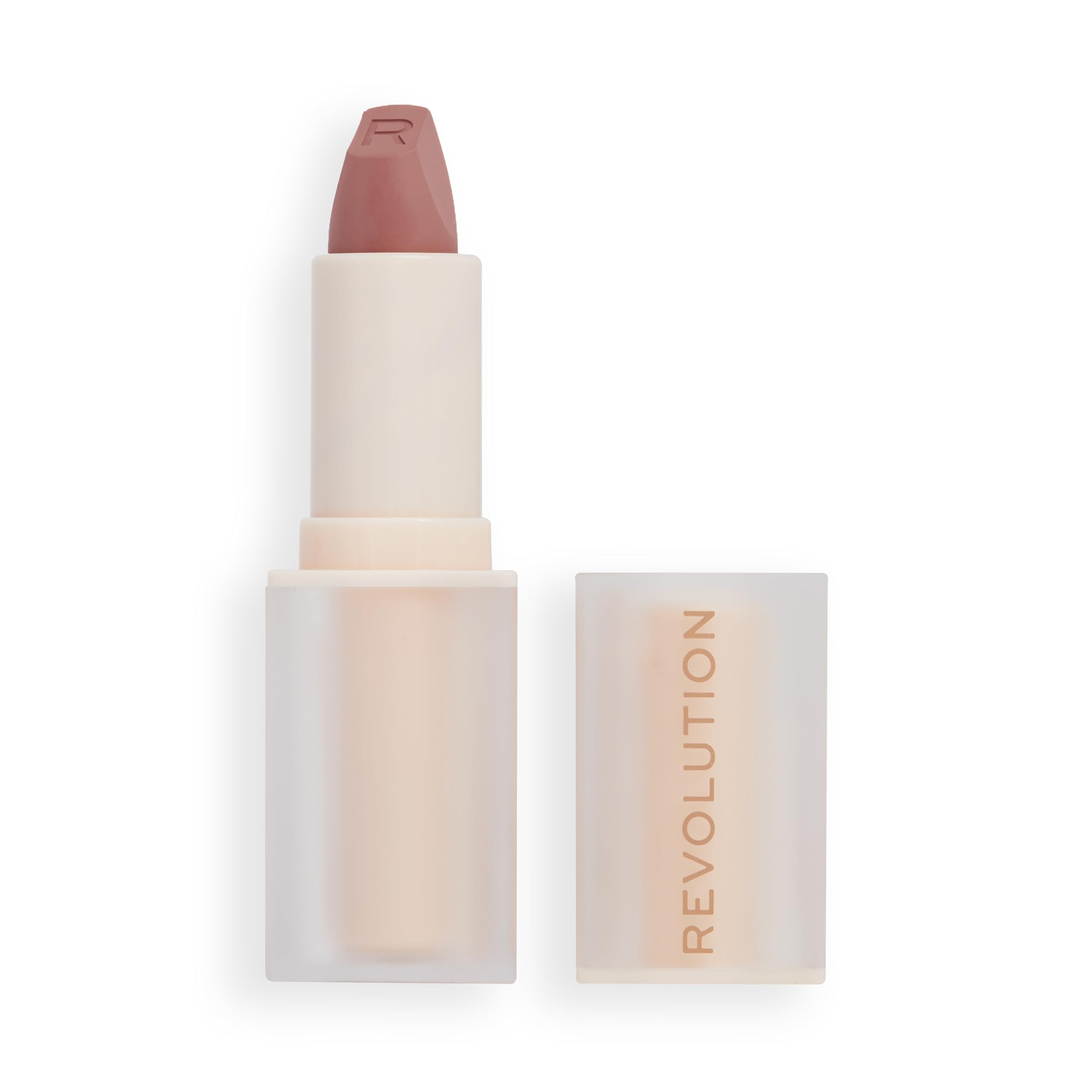 Makeup Revolution Lip Allure Soft Satin Lipstick, Satin-luxe Finish, All-Day Wear, Brunch Pink Nude