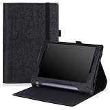 MoKo Lenovo Yoga Tab 3 8 Case - Slim Folding Cover Case for Lenovo Yoga Tab 3 8 Inch 2015 Tablet, BLACK