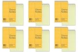 National Brand Brown Board Cover Steno Notebook, Gregg, Green Paper, 6 x 9 Inches, 60 Sheets (36646), 6 Packs