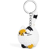 Rimvoe Cute Crochet Cat Keychain, Gift for Cat Lovers, Handmade Stuffed Keychain Charm for Backpack Handbag Bag Purse