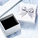 Sekluxy Ocean Hearts Bracelet with Swarovski Crystal,White Gold Plated Adjustable Tennis Bracelet in Gift Box