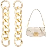 UNICRAFTALE 2Pcs 4.25" Purse Extender Chain Light Gold Bag Chain Strap Replacement with Spring Gate Ring Purse Chain Strap Replacement for Handbags Purse Making 10.8cm Long