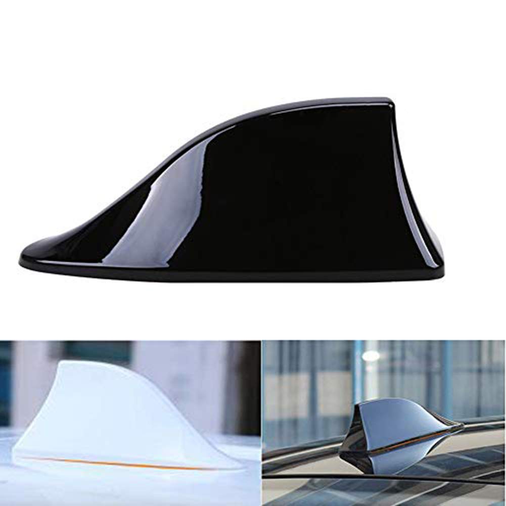 Kelay Car Shark Fin Aerial Blank Radio Antenna FM Radio Signal with Adhesive ABS Varnish - Black
