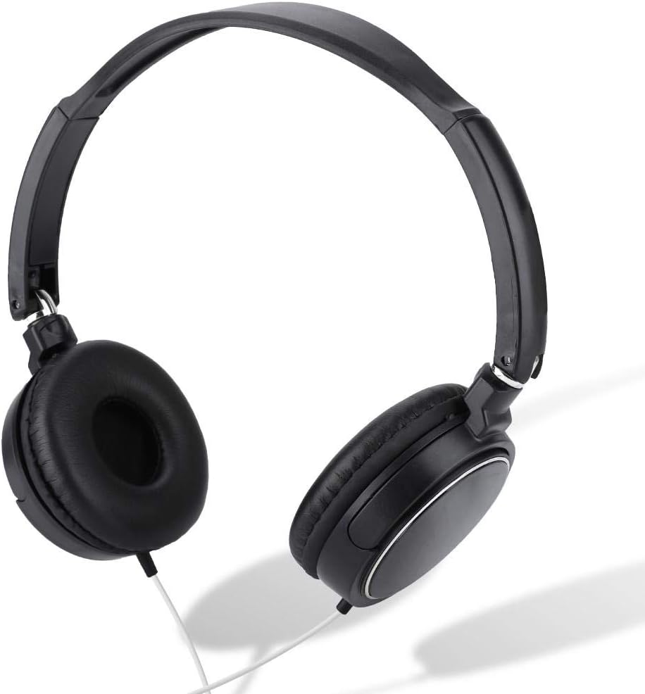 Topiky Wired Headsets,Foldable Compact Corded Stereo HiFi Music Headphone with Rotatable Ear Cup,Adjustable Headband,Support TF Card,LINE-IN Audio Input,for Office/Game/Leisure