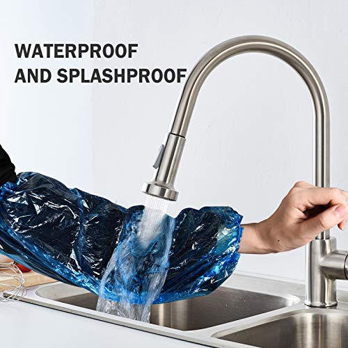 Timoo Plastic Oversleeves Protector, 100 Pcs Disposable Arm/Sleeves Covers Waterproof Protector, 15.7 Inches
