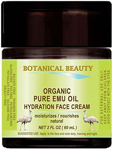 PURE EMU OIL HYDRATION FACE CREAM For Normal - Dry - Sensitive Skin. Moisturizing and Nourishing. 2 Fl. oz. - 60 ml by Botanical Beauty