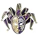 Hophen Purple Volto Resin Music Venetian Jester Mask Full Face Masquerade Bell Joker Wall Decorative Art Collection