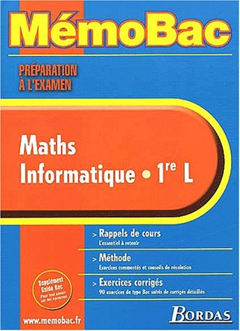 Maths, informatique, 1re L