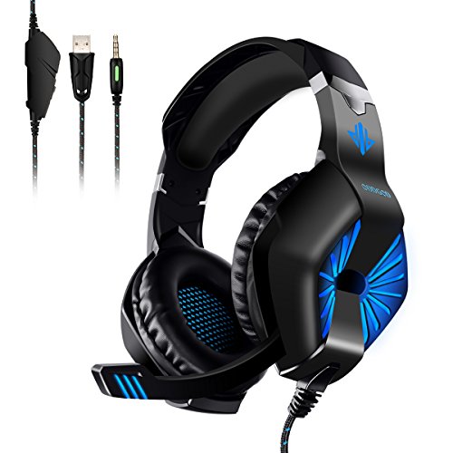 Gaming Headsets, ELEGIANT Over-Ear Computer Gaming Headphones with Microphone, Bass Stereo Surround Sound Volume Control, Compatible with PS4 Pro/PS4 Xbox One Nintendo Switch PC Mobilephone Laptop Mac