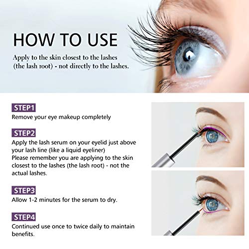 Eyelash Growth Serum for Lash and Eyebrow Natural Ingredients Eyelash
