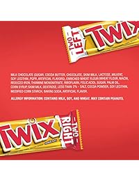 TWIX Caramel Singles Tamaño Chocolate Cookie Bar Candy Barra de 1,79 onzas Caja de 36 unidades