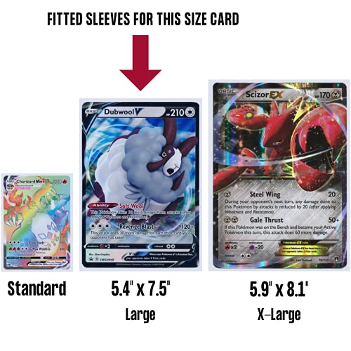 40 Pack Jumbo Pokemon Card Sleeves Thick and Fitted for Large Oversized Trading Cards Games Big