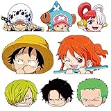 16 Pcs One Piece Anime Car Decals for Motorcycle