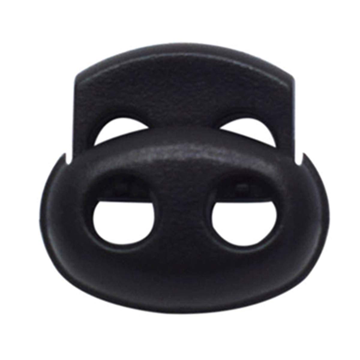 Cord Lock Toggles Oval Double Barrel Stopper Mini Size 18mm x 17mm for 3.5mm Ropes Pack of 25